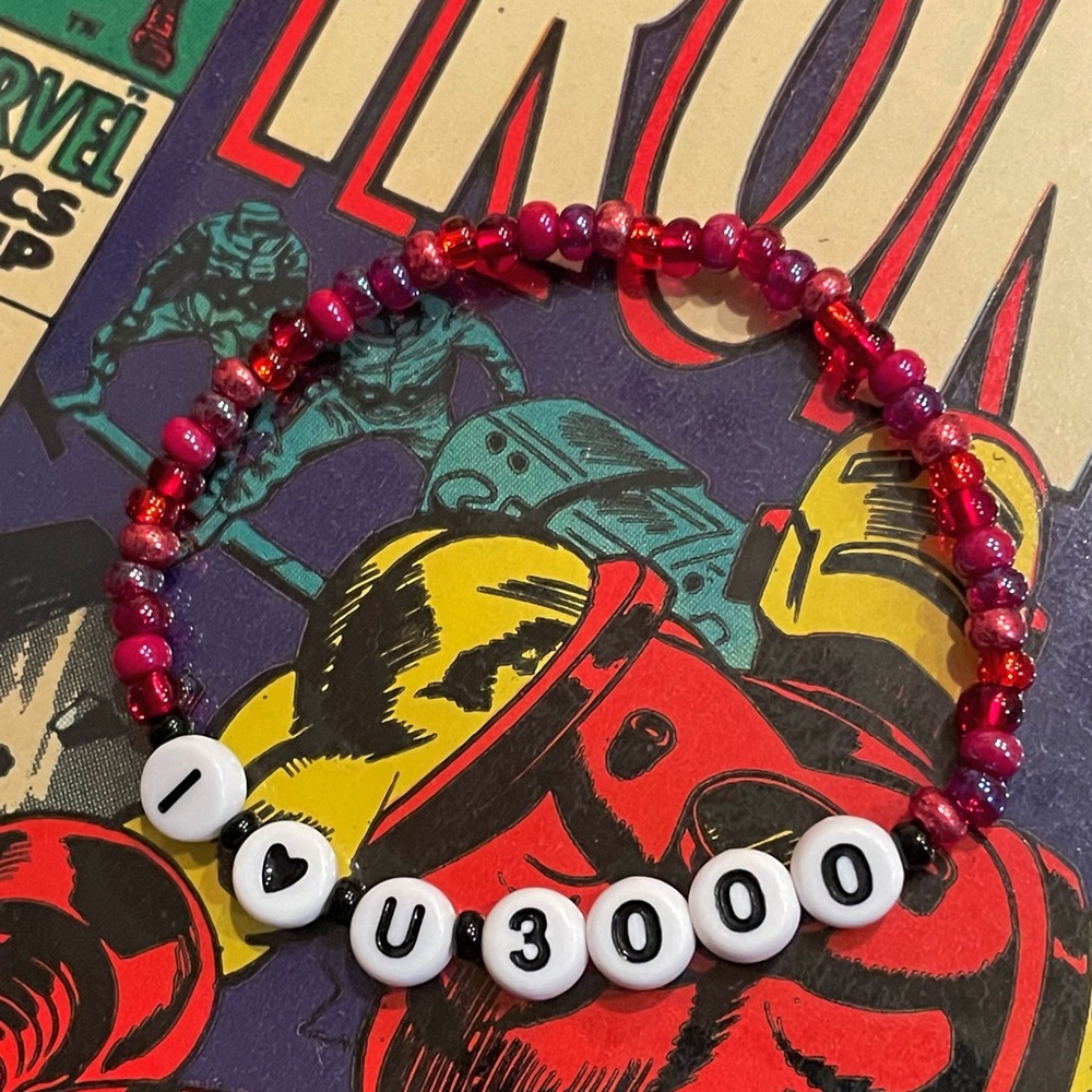 Iron Man Inspired Bracelet I ♥️ U 3000 - Picture 1 of 4